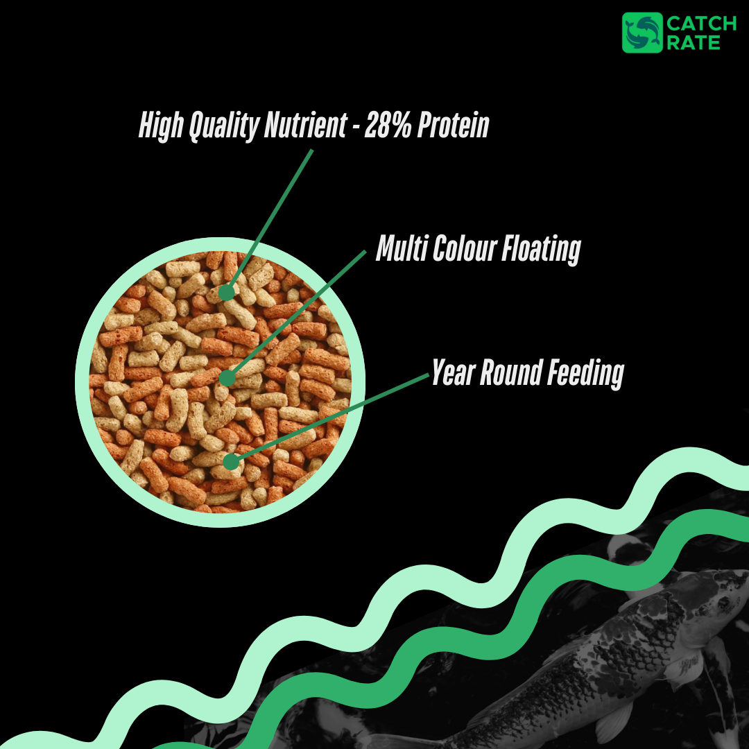 Koi Floating Fish Food Pellets, 4.5mm, High Oil, Perfect for Carp, Coarse Fish and Koi