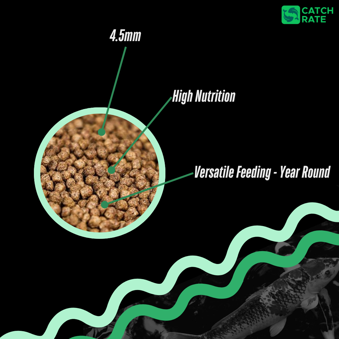 Floating Fish Food Pellets, 4.5mm, High Oil, Perfect for Carp, Coarse Fish and Koi